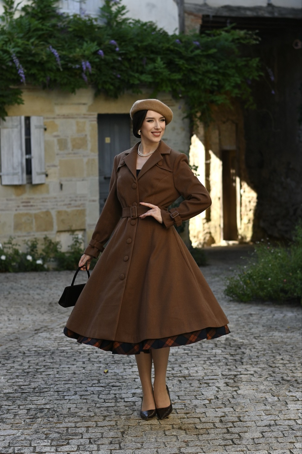 Isabella Swing Coat in Brown